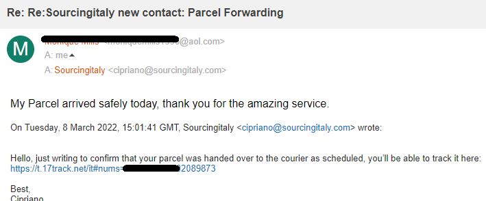 Reshipping Service Italy 439 Reshipping Service Italy 439